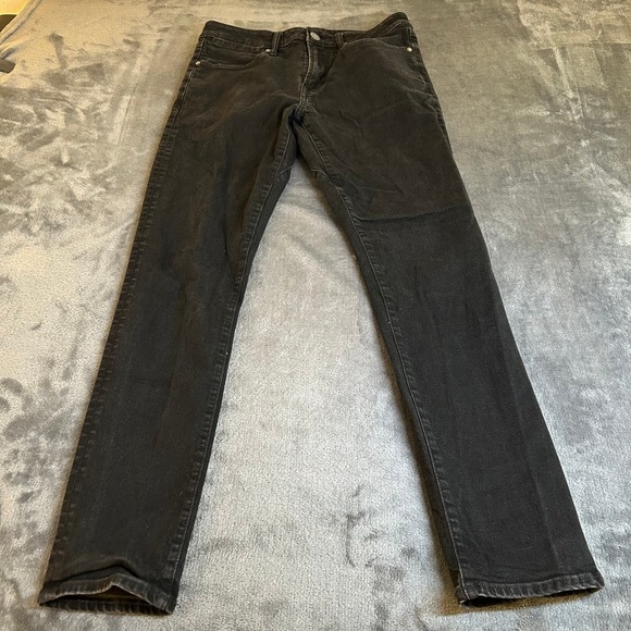 American Eagle Athletic Skinny Jeans Airflex+ Black Wash Denim Pants Mens 31x30" - Picture 1 of 12